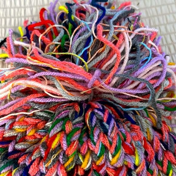 Handmade hand knitted super heavy duty, colorful beanie, one size - Picture 3 of 5